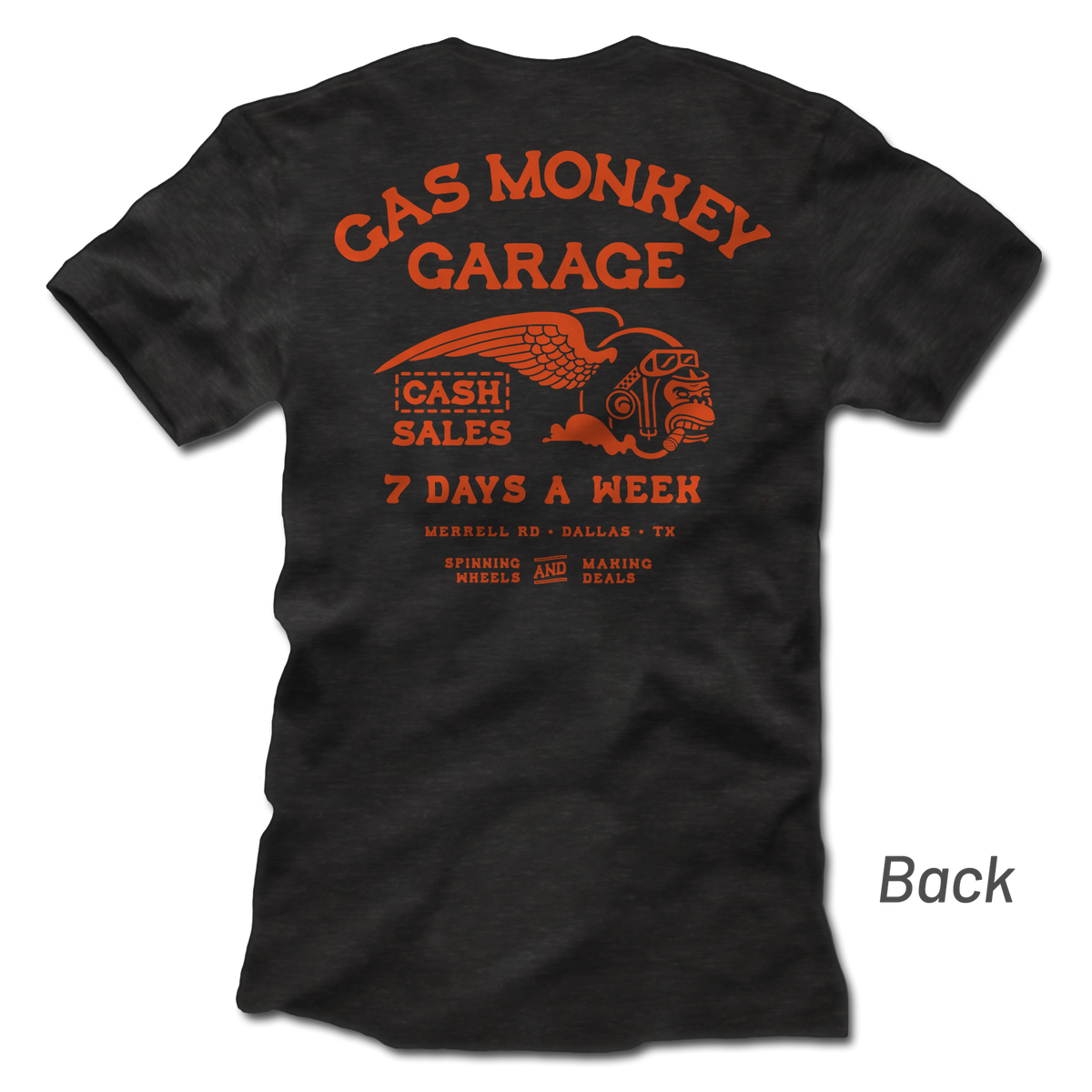 Camiseta Cash Monkey - Negro vintage