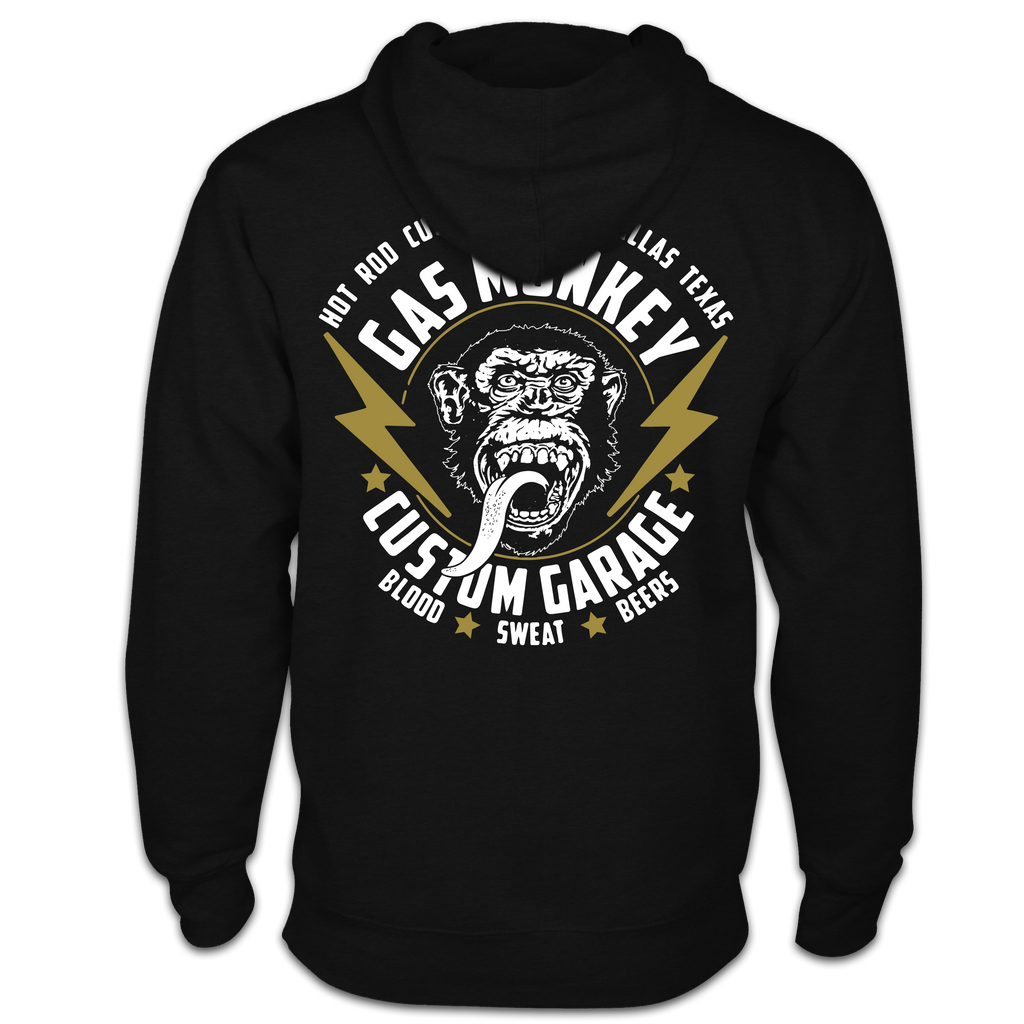 Gas monkey shop zip up hoodie